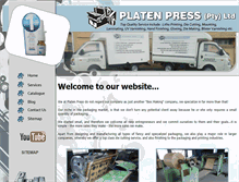 Tablet Screenshot of platenpress.co.za